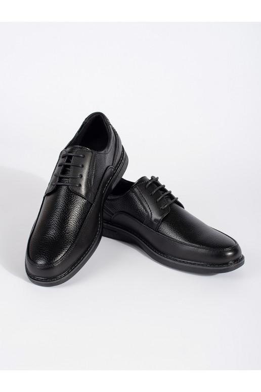 Černé pánské polobotky na šněrování