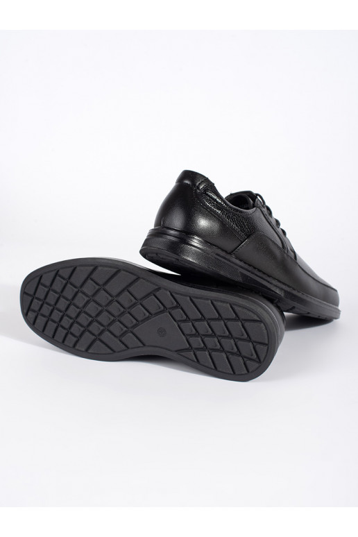 Černé pánské polobotky na šněrování