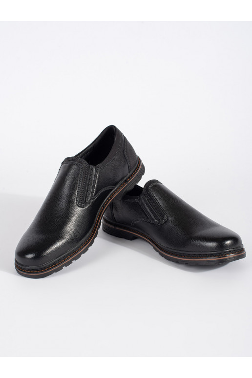 Černé nazouvací pánské polobotky