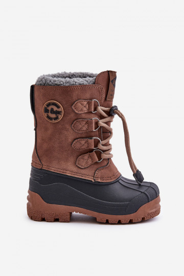 Vysoké Teplé Dětské Sněhule Se Stažením Hnědé Lee Cooper LCJ-24-44-2842K 2