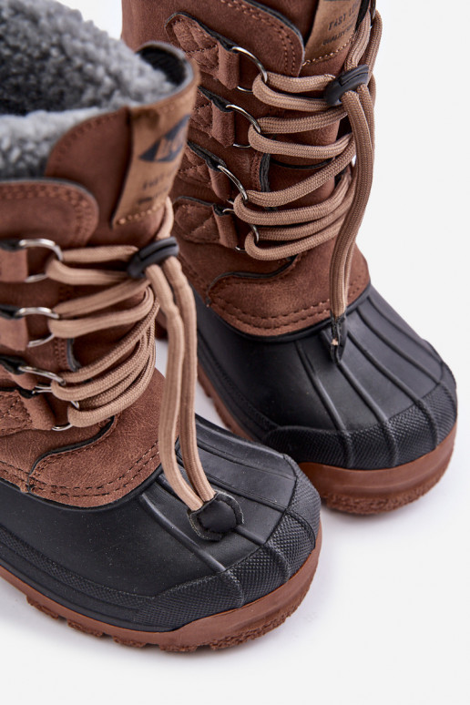 Vysoké Teplé Dětské Sněhule Se Stažením Hnědé Lee Cooper LCJ-24-44-2842K