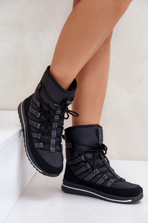 Dámské šněrovací boty do sněhu Progress PROGJ-22-134 Černé Dámské šněrovací boty do sněhu Progress PROGJ-22-134 Černé