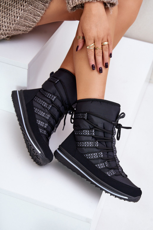Dámské šněrovací boty do sněhu Progress PROGJ-22-134 Černé Dámské šněrovací boty do sněhu Progress PROGJ-22-134 Černé