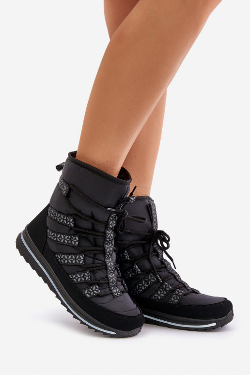 Dámské šněrovací boty do sněhu Progress PROGJ-22-134 Černé Dámské šněrovací boty do sněhu Progress PROGJ-22-134 Černé