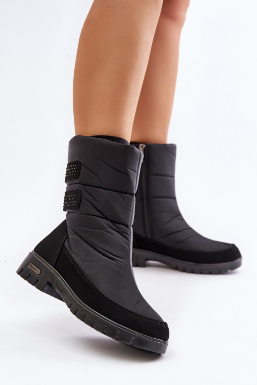 Dámské Sněhule Na Zip Progress PROGJ-21-16 Černé Dámské Sněhule Na Zip Progress PROGJ-21-16 Černé