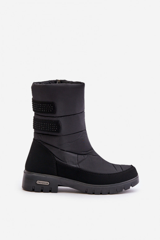 Dámské Sněhule Na Zip Progress PROGJ-21-16 Černé Dámské Sněhule Na Zip Progress PROGJ-21-16 Černé