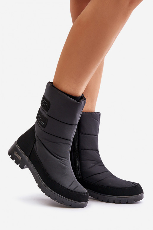 Dámské Sněhule Na Zip Progress PROGJ-21-16 Černé Dámské Sněhule Na Zip Progress PROGJ-21-16 Černé