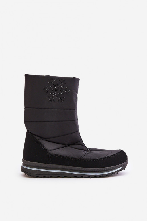 Dámské Sněhule Se Zipem PROGJ-22-130 Černé Dámské Sněhule Se Zipem PROGJ-22-130 Černé