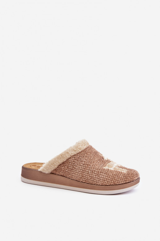 Dámské Pantofle S Jelenem Inblu CT000034 Béžové Dámské Pantofle S Jelenem Inblu CT000034 Béžové