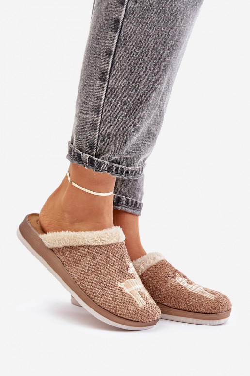 Dámské Pantofle S Jelenem Inblu CT000034 Béžové Dámské Pantofle S Jelenem Inblu CT000034 Béžové