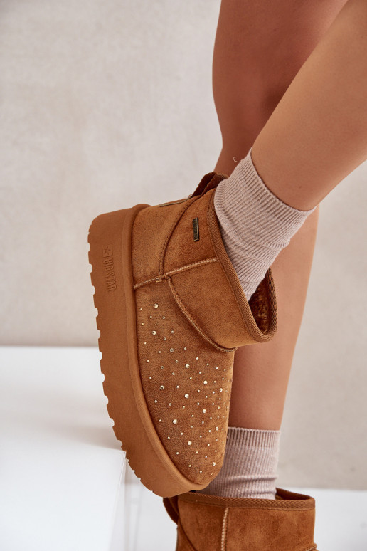 Sněhule se zdobením na platformě Big Star OO274A104 Camel Sněhule se zdobením na platformě Big Star OO274A104 Camel