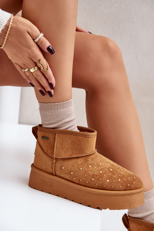 Sněhule se zdobením na platformě Big Star OO274A104 Camel Sněhule se zdobením na platformě Big Star OO274A104 Camel