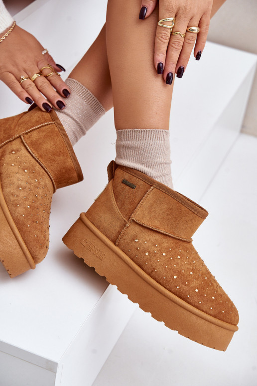 Sněhule se zdobením na platformě Big Star OO274A104 Camel Sněhule se zdobením na platformě Big Star OO274A104 Camel