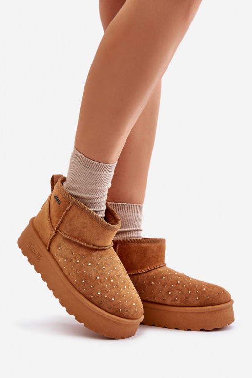 Sněhule se zdobením na platformě Big Star OO274A104 Camel Sněhule se zdobením na platformě Big Star OO274A104 Camel