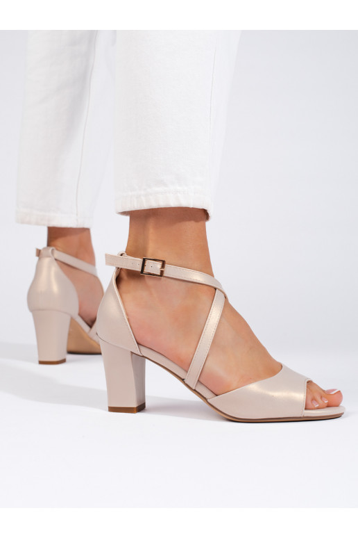 Elegantní zlaté sandály s pásky Sergio Leone