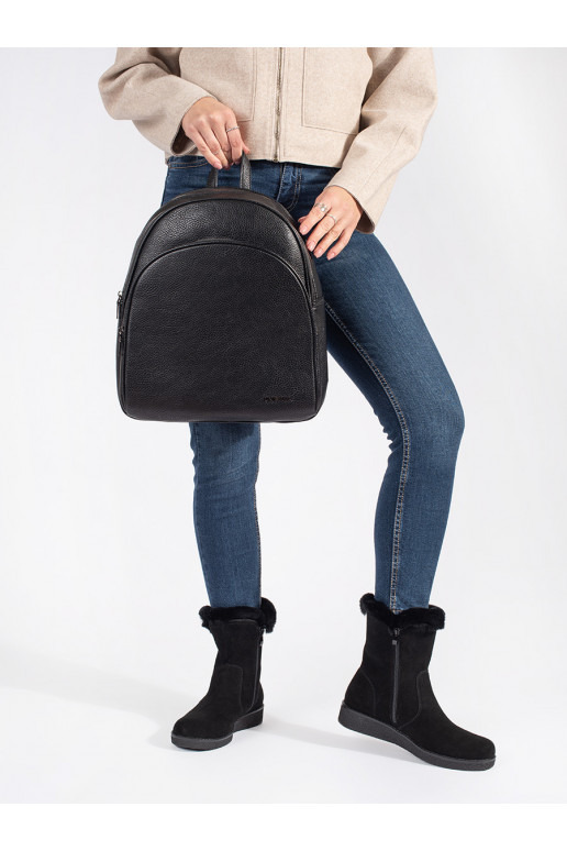 Zateplené kožené černé dámské kotníkové boty s kožešinou Sergio Leone