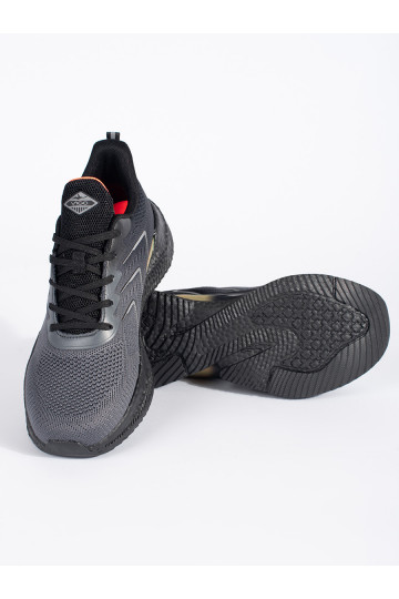 Černo-šedé lehké sportovní boty na šněrování 2