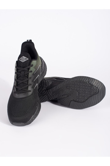 Černo-zelené lehké sportovní boty na šněrování 2