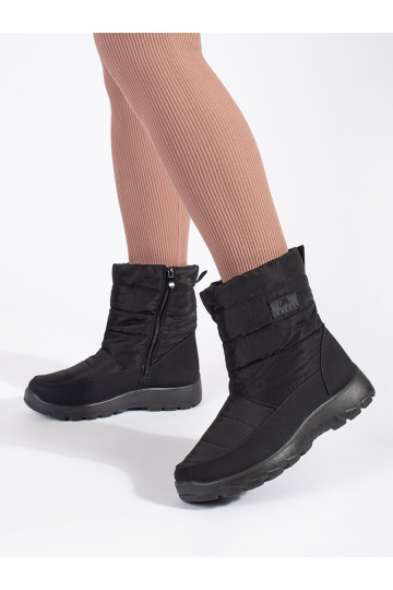 Černé pohodlné zateplené dámské sněhule