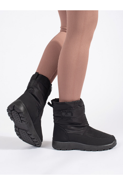 Černé pohodlné zateplené dámské sněhule