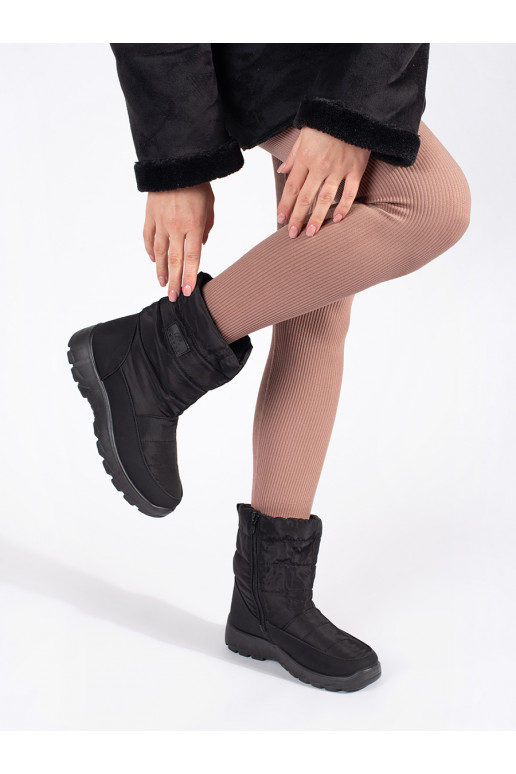 Černé pohodlné zateplené dámské sněhule