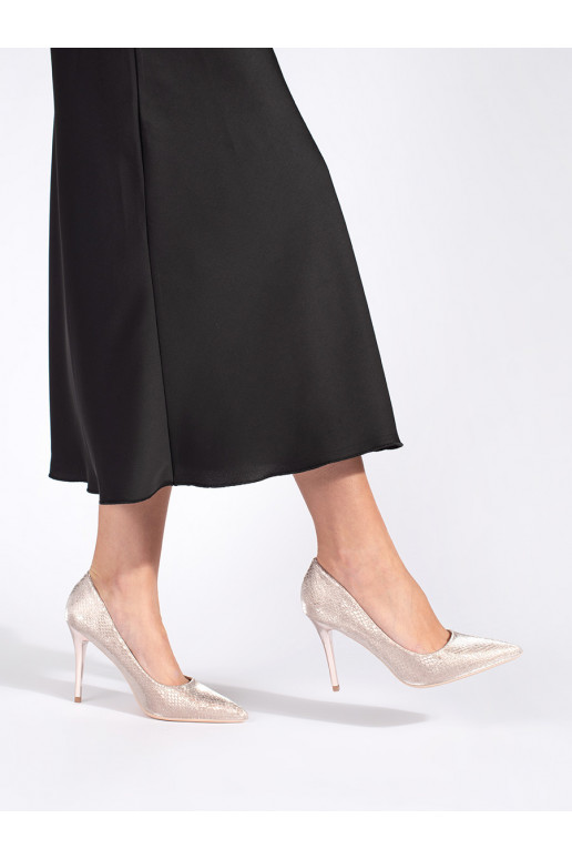 Dámské lodičky v barvě zlatého šampaňského