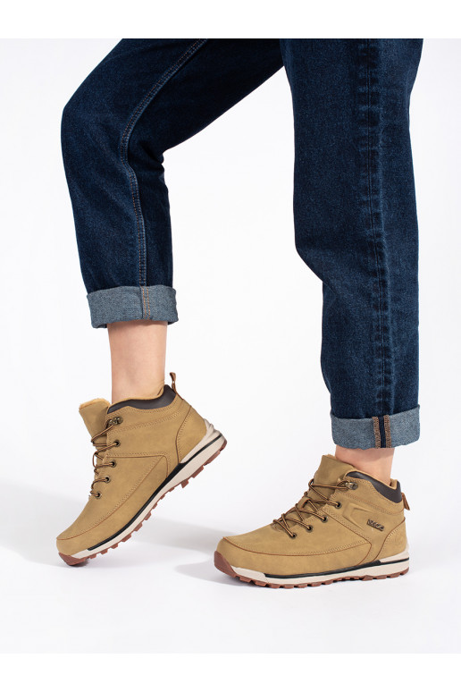 Hnědé zateplené trekové boty