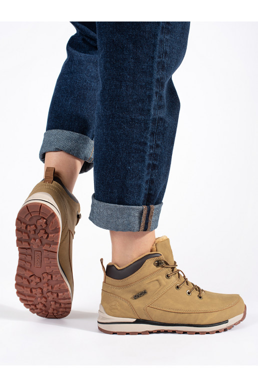 Hnědé zateplené trekové boty