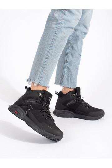 Černé zateplené trekové boty