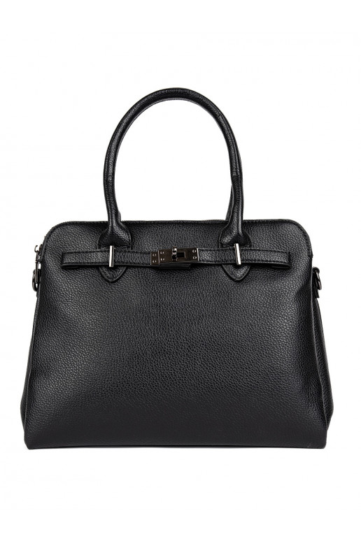 Černá klasická dámská kabelka se třemi přihrádkami