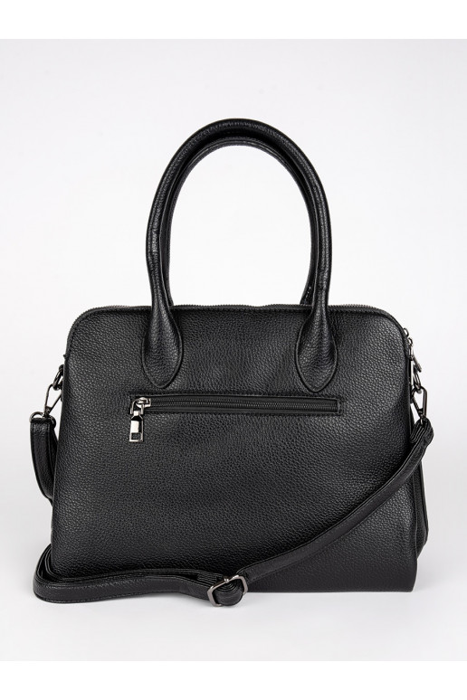 Černá klasická dámská kabelka se třemi přihrádkami