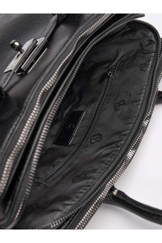 Černá klasická dámská kabelka se třemi přihrádkami