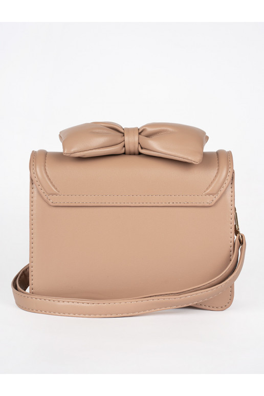 Malá béžová dámská kabelka s mašlí
