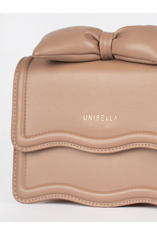 Malá béžová dámská kabelka s mašlí