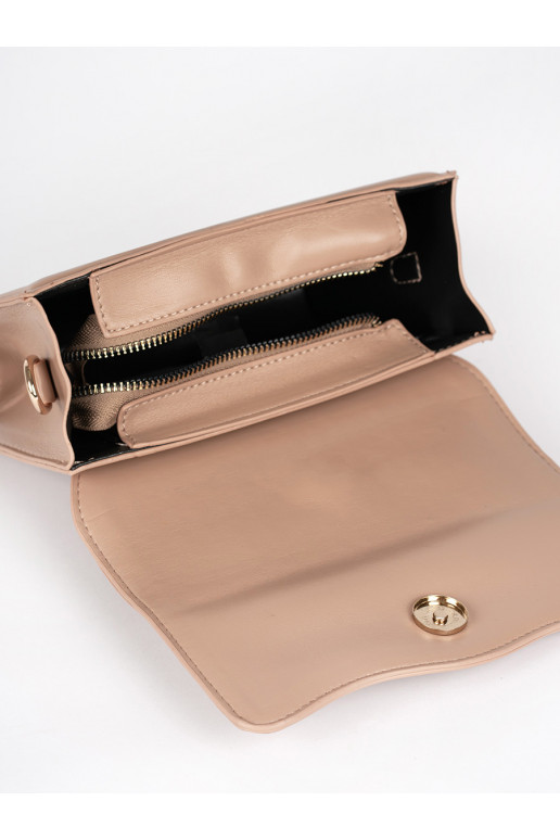 Malá béžová dámská kabelka s mašlí
