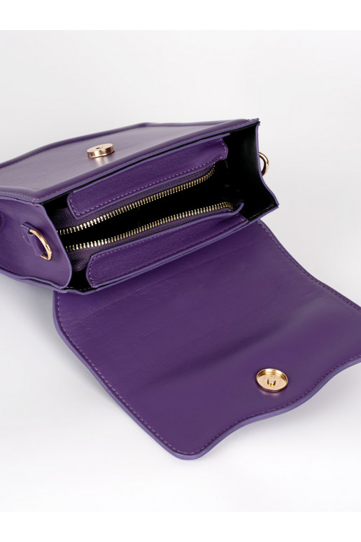 Malá fialová dámská kabelka s mašlí