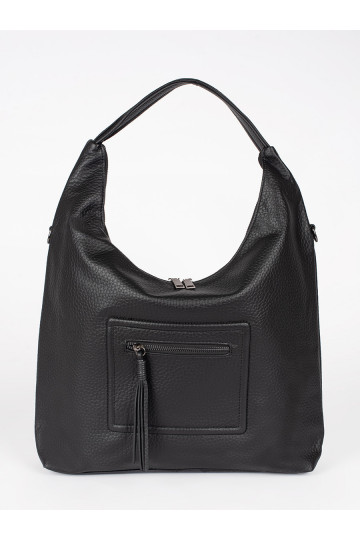 Černá dámská kabelka přes rameno s nastavitelným popruhem