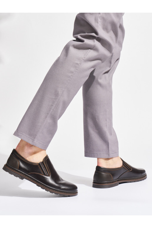 Tmavě hnědé pánské polobotky