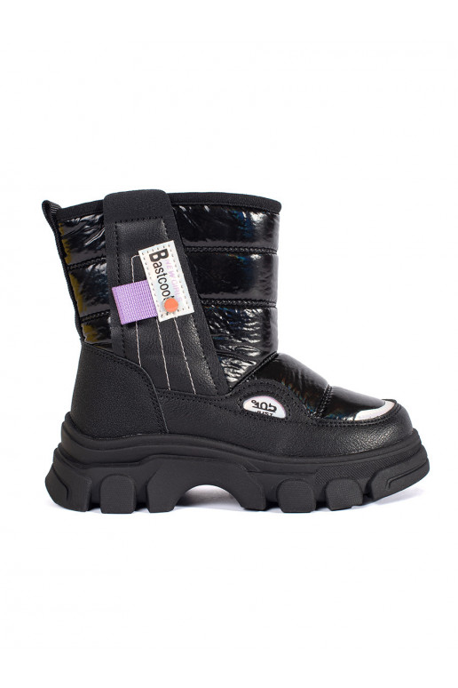 Prošívané dívčí sněhule lesklé