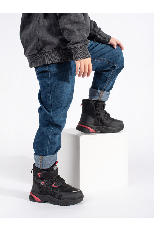 Tmavě modré zateplené chlapecké kotníkové boty