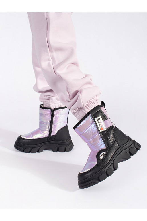 Prošívané dívčí sněhule lesklé