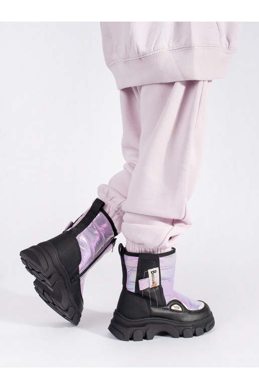 Prošívané dívčí sněhule lesklé