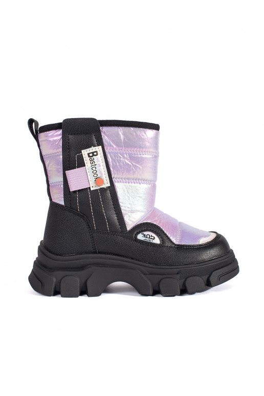 Prošívané dívčí sněhule lesklé