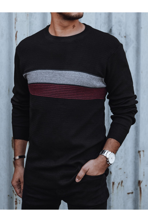 Pánský černý Svetr Dstreet Pánský černý Svetr Dstreet