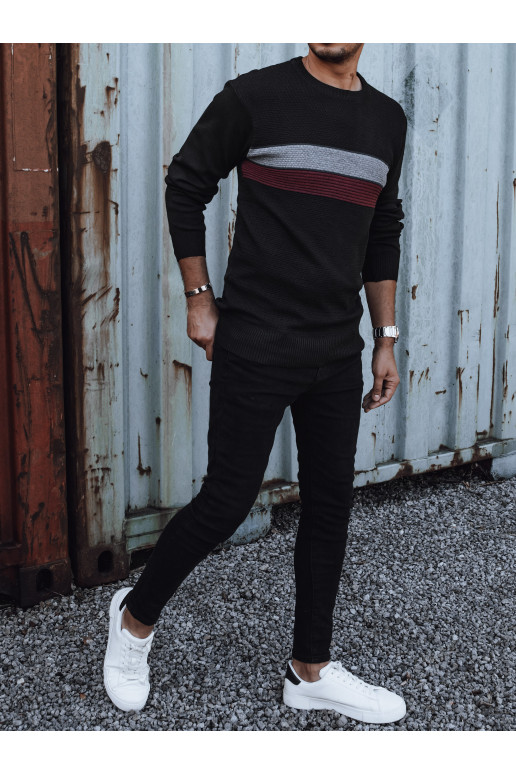 Pánský černý Svetr Dstreet Pánský černý Svetr Dstreet