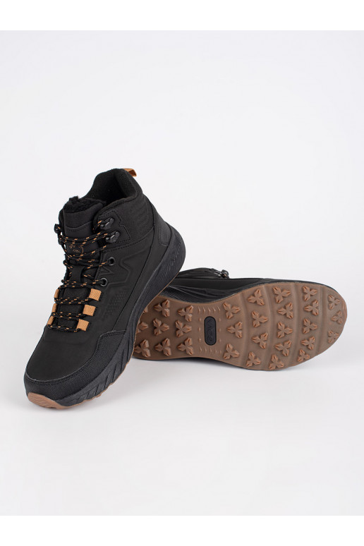 Černé pánské šněrovací trekové boty