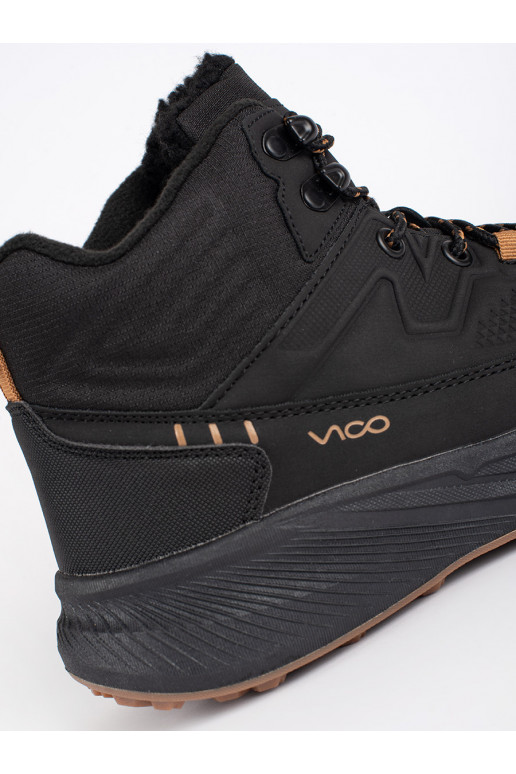 Černé pánské šněrovací trekové boty