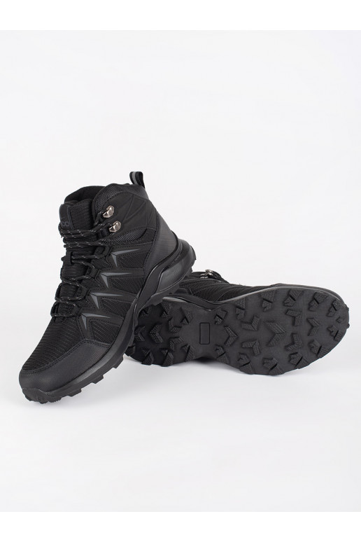Černé zateplené pánské trekové boty