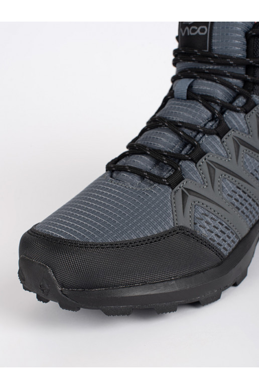 Šedé zateplené pánské trekové boty