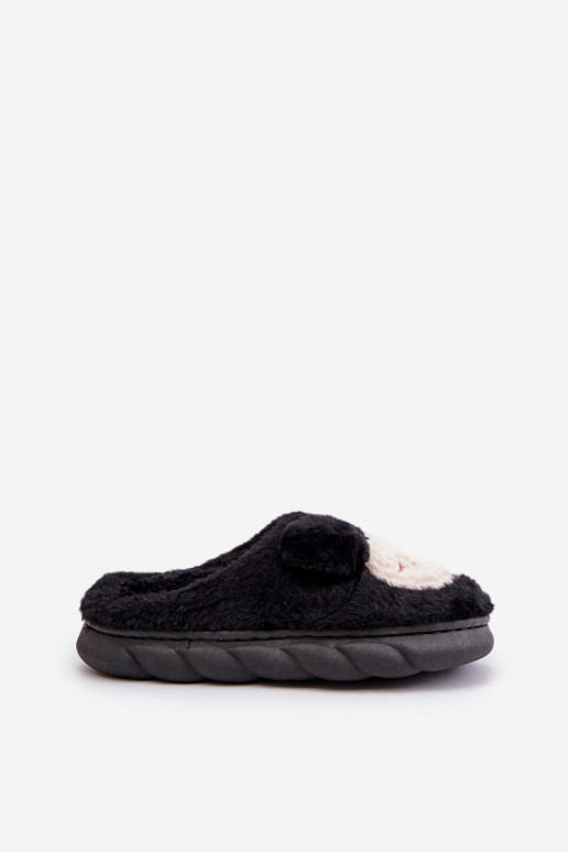Teplé Kožešinové Pantofle Dámské Černé Jozelinetta Teplé Kožešinové Pantofle Dámské Černé Jozelinetta
